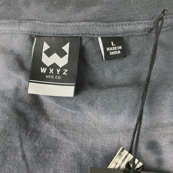 W X Y Z Mfg. Co. Tie Dye Black T-Shirt Skull Size Large - Picture 9 of 9